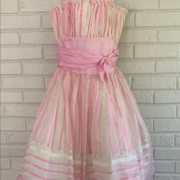 Betsey Johnson Pink and White Dress - Picture 8 of 9